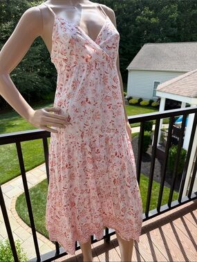 ASOS Pink Floral Midi Dress